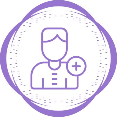 Soyut renk düz vektör doktor avatarı