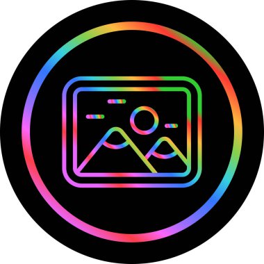 Resim simgesinin vektör illüstrasyonu