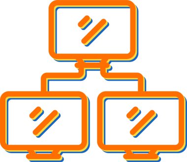 Ağ web simgesi vektör illüstrasyonu