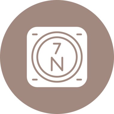 nitrojen kimyasal element ağ basit illüstrasyon