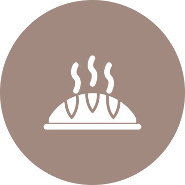 tüm ekmek logosu, basit besin ikonu çizimi