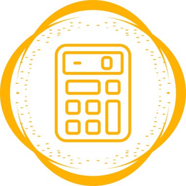 hesap makinesi simgesi vektör illüstrasyonu 