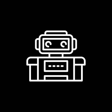 robot. Web simgesi basit tasarım 