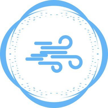 Rüzgâr izole simgesinin vektör çizimi         