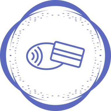 Temassız Ödeme simgesi, basit vektör illüstrasyonu 