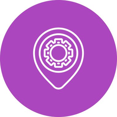 konum web simgesi vektör illüstrasyonu