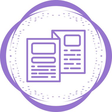 Broşür modern simgesinin vektör çizimi