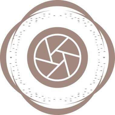 Modern Fotoğraf Lens 'inin vektör illüstrasyonu       