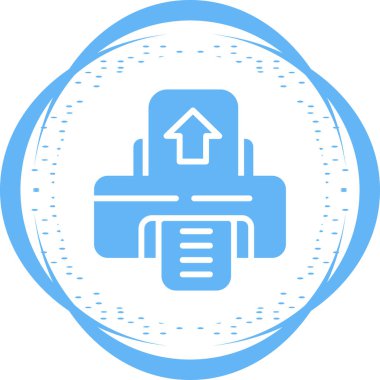 Yazıcı simgesi vektör illüstrasyonu 