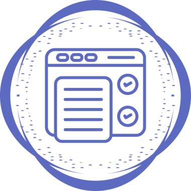 Web simgesi vektör illüstrasyonunu test ediyor     