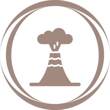 Volkan renk simgesi, vektör illüstrasyonu