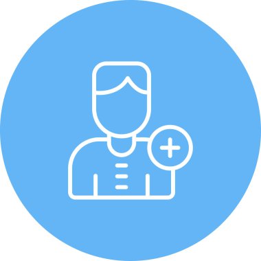 Soyut renk düz vektör doktor avatarı