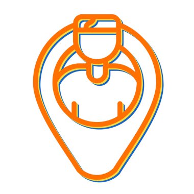 Bir adam kullanıcısının vektör illüstrasyonu