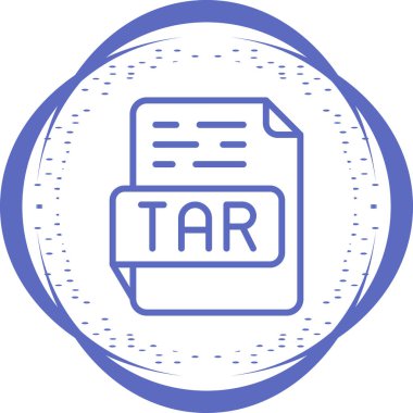 TAR file format icon, vector illustration