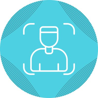 Portre. Web simgesi basit illüstrasyon