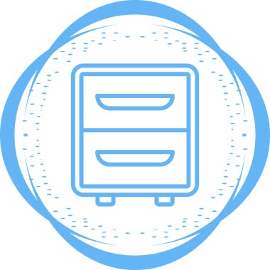 Dosya Kabine simgesi, vektör illüstrasyonu