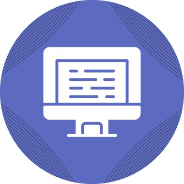 Vektör illüstrasyon Bilgisayar Masaüstü simgesi