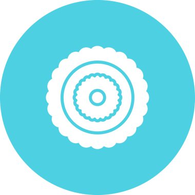 Bisküvi simgesi, vektör illüstrasyonu basit tasarım