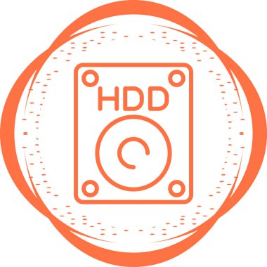 hdd 'in basit soyut vektör sanatı