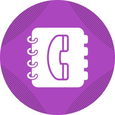 Telefon rehberi. simge tasarımı vektör çizimi
