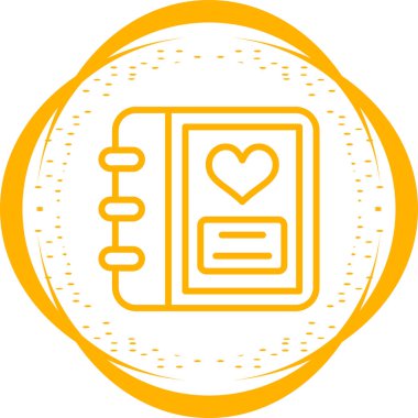 Romantik fotoğraf albümünün basit vektör çizimi