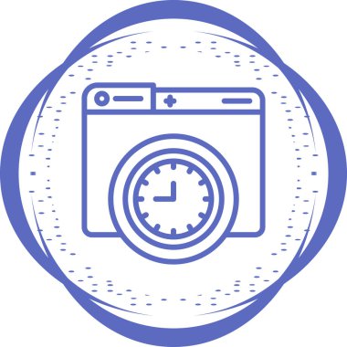 Saat. Web simgesi basit illüstrasyon 