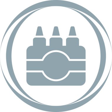 Pastel boya ikonunun vektör illüstrasyonu