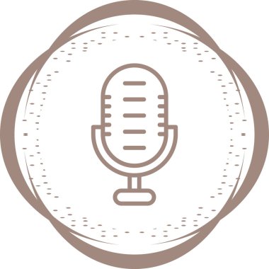 mikrofon simgesi, web illüstrasyonu