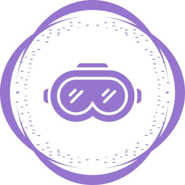 Sanal gözlük. Web simgesi basit tasarım 