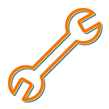 İngiliz anahtarı aracı vektör illüstrasyonu