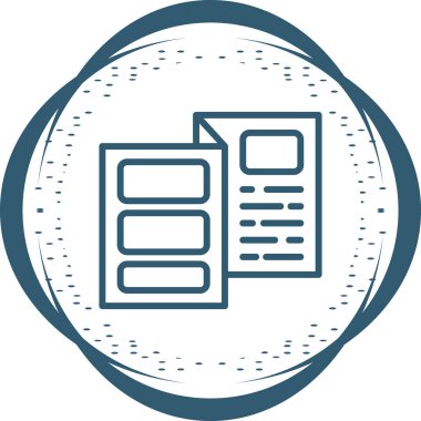 Broşür modern simgesinin vektör çizimi