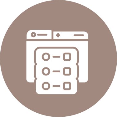 Sunucu modern simgesinin vektör illüstrasyonu            