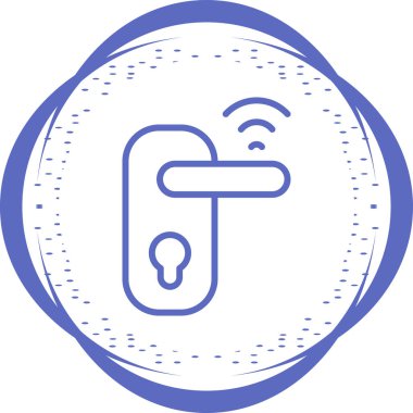 Akıllı Kapı Kilidi 'nin basit doğrusal çizimi