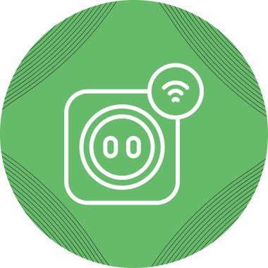 Akıllı Plug. Web simgesi basit illüstrasyon      