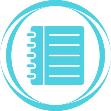 Bir ders kitabı simgesinin vektör illüstrasyonu