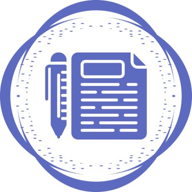 sözleşme belgesi simgesi, vektör illüstrasyonu