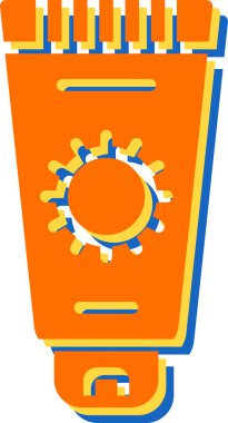 Bir güneş ikonu tasarımının gösterimi 