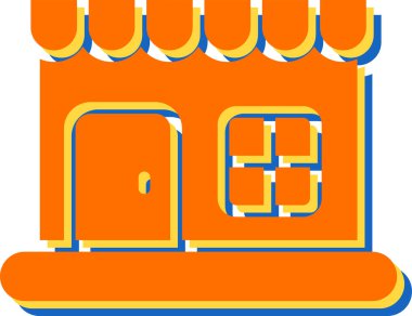 dükkan simgesi vektör illüstrasyonu