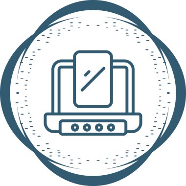 Dizüstü bilgisayar simgesi vektör çizimi