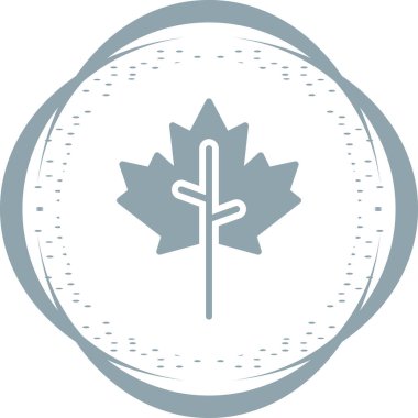 Akçaağaç yaprağı ikon vektör illüstrasyon tasarımı