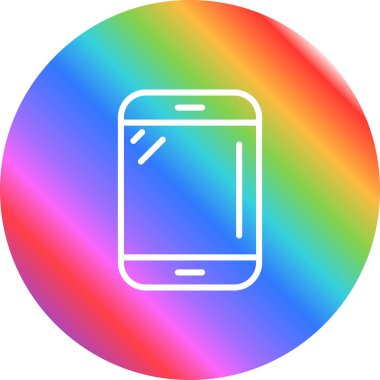 Akıllı telefon aygıtı sembolü, cep telefonu simgesi, vektör illüstrasyonu