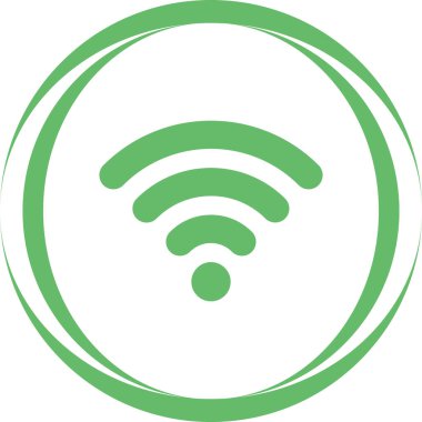 Kablosuz ağ simgesi. Web için basit bir wifi vektör simgesi çizimi      