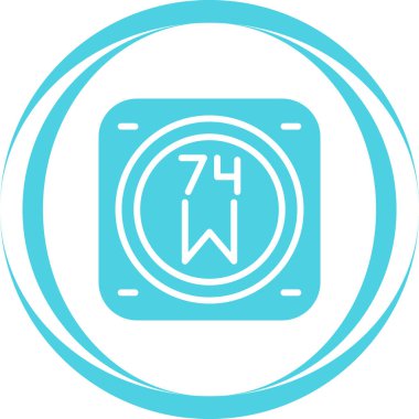 Tungsten kimyasal element simgesi web illüstrasyonu