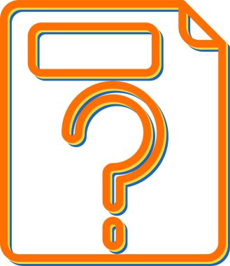 Soru işareti simgesinin basit çizimi