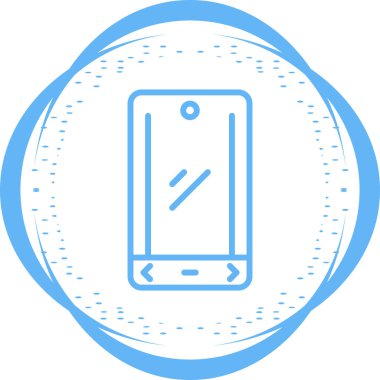 Akıllı telefon aygıtı sembolü, cep telefonu simgesi, vektör illüstrasyonu