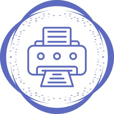 Yazıcı simgesi vektör illüstrasyonu 