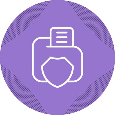 Soyut düz veri gizlilik vektörü simgesi