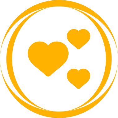 Kalpler. Web simgesi basit illüstrasyon 