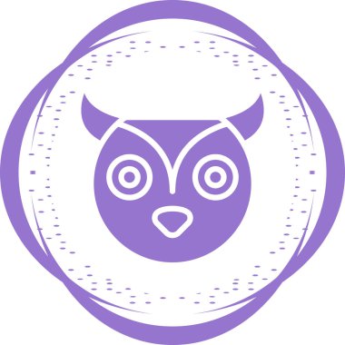 Baykuş. Web simgesi basit illüstrasyon 