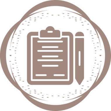 sözleşme belgesi simgesi, vektör illüstrasyonu